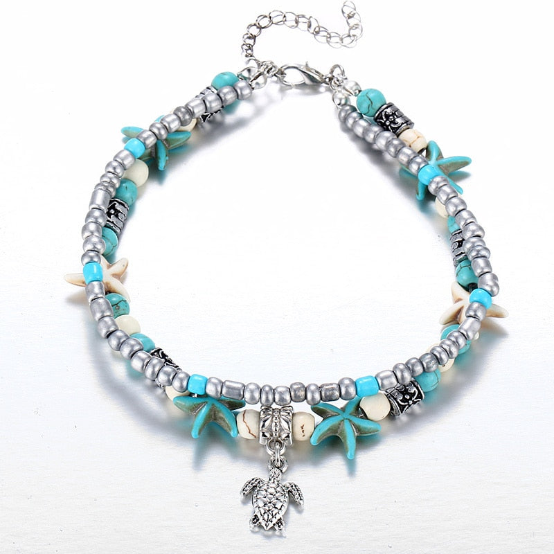 Boho Beach Turquoise Anklets