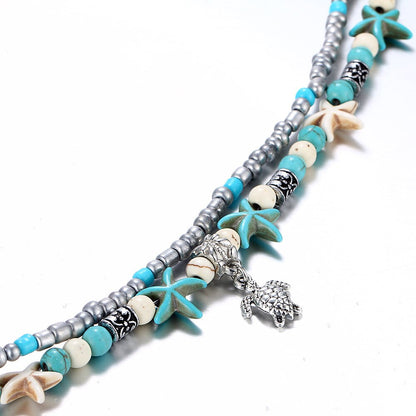 Boho Beach Turquoise Anklets