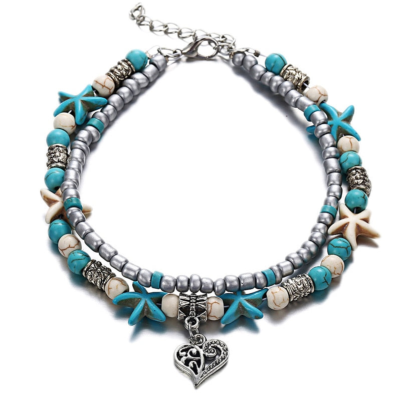 Boho Beach Turquoise Anklets