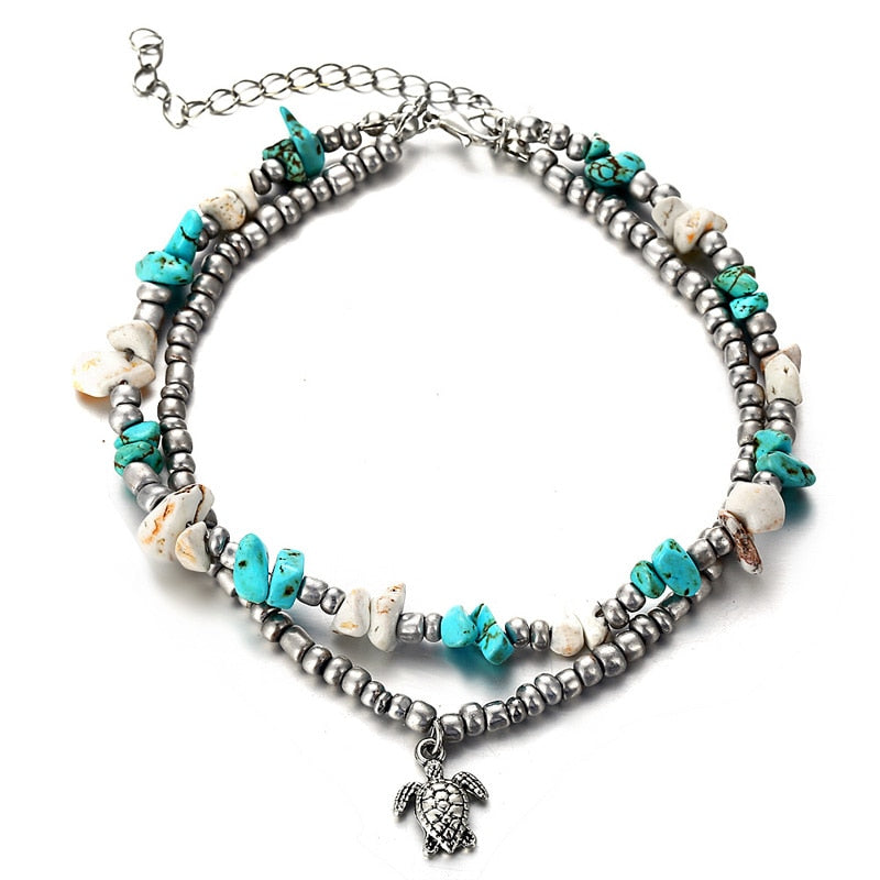 Boho Beach Turquoise Anklets