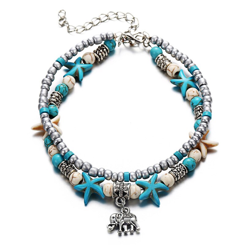 Boho Beach Turquoise Anklets