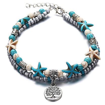 Boho Beach Turquoise Anklets