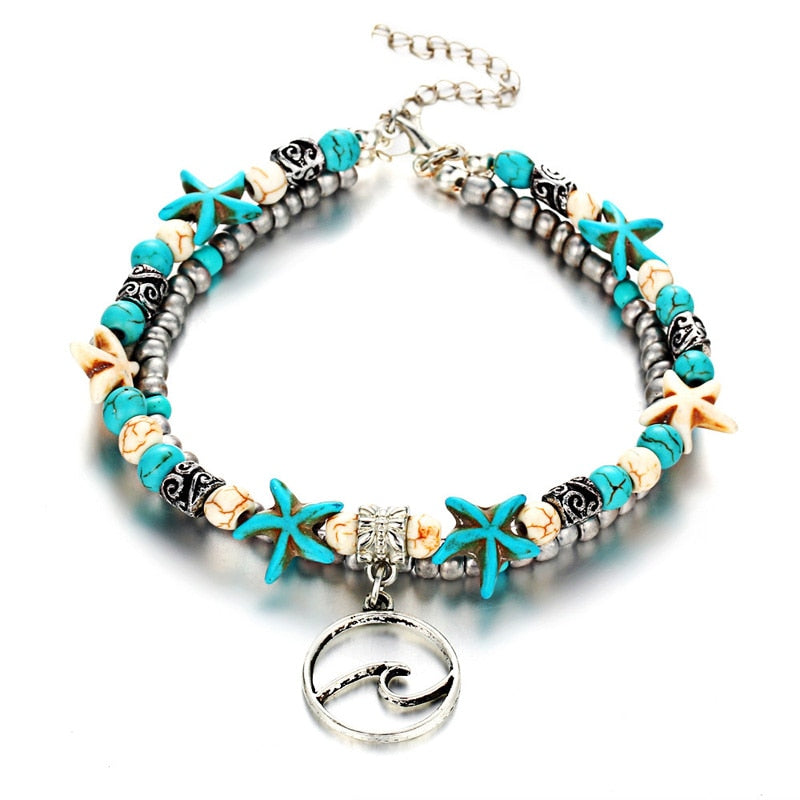 Boho Beach Turquoise Anklets