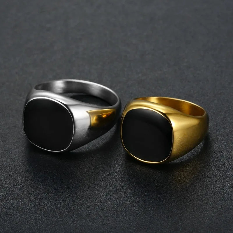 Titanium Unisex Signet Ring