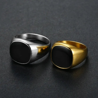 Titanium Unisex Signet Ring