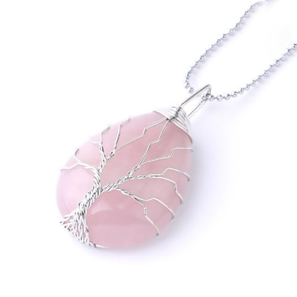 Tree of Life Crystal Pendant Necklace