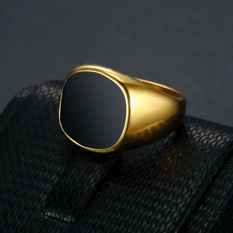 Titanium Unisex Signet Ring