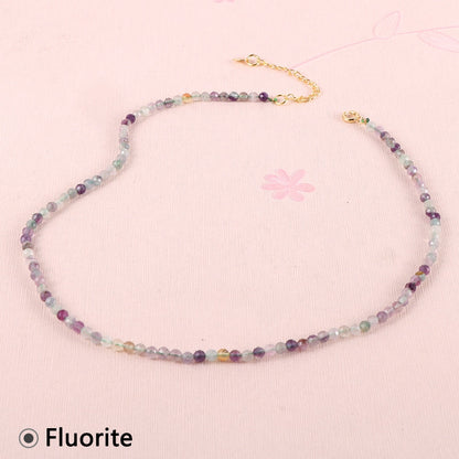 18K Gold-Plated Gemstone Necklace