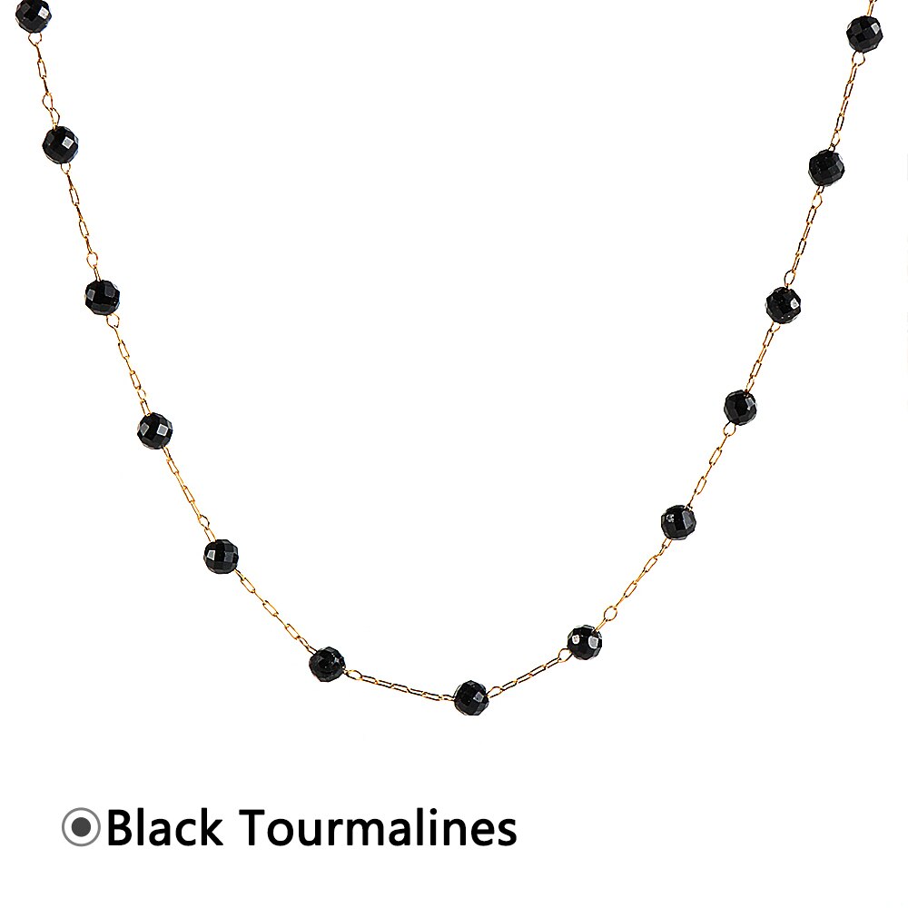 18K Gold-Plated Gemstone Necklace