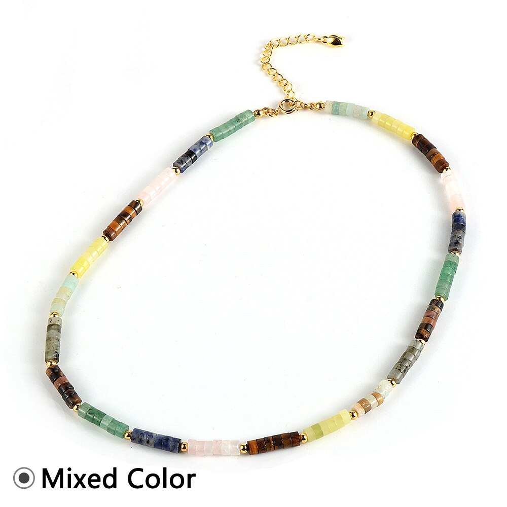 18K Gold-Plated Gemstone Necklace