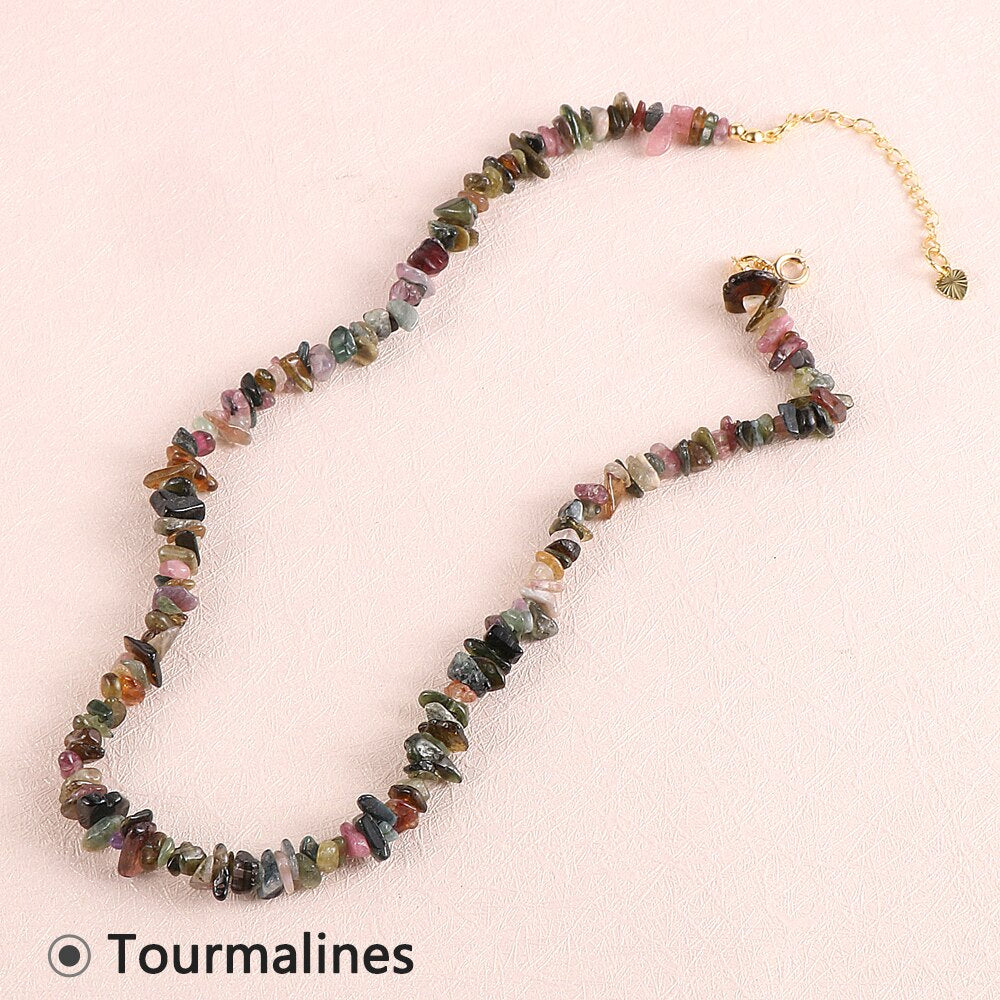 18K Gold-Plated Gemstone Necklace