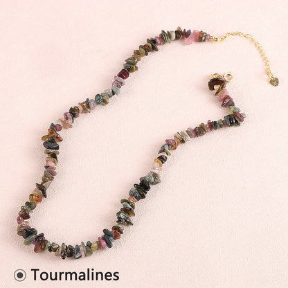 18K Gold-Plated Gemstone Necklace