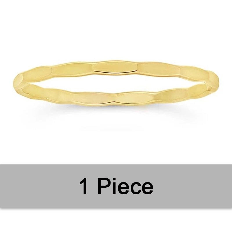 Minimalist Gold-Filled Stacked Rings (also available individually)