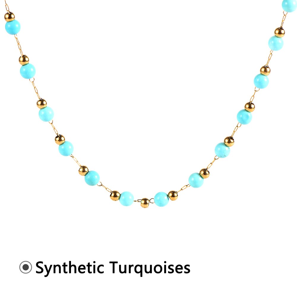 18K Gold-Plated Gemstone Necklace