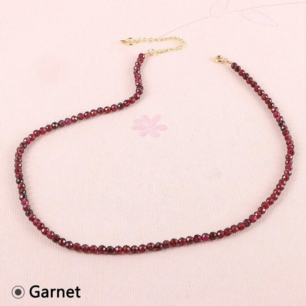 18K Gold-Plated Gemstone Necklace