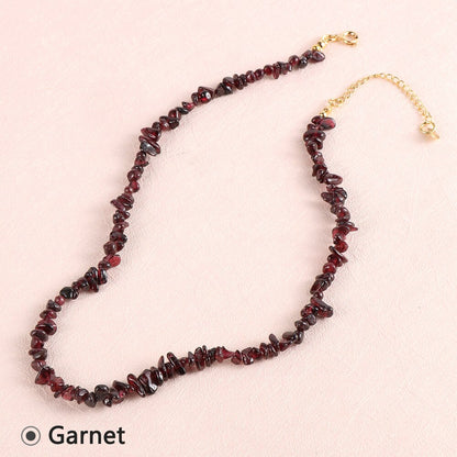 18K Gold-Plated Gemstone Necklace