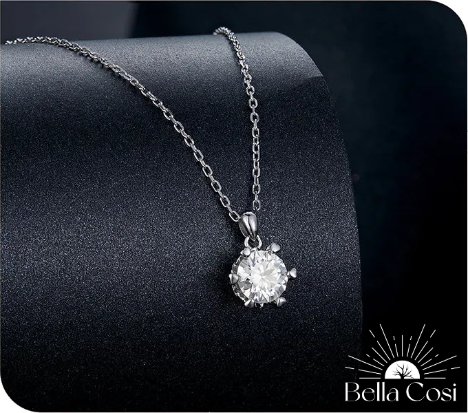 1/2 carat Moissanite Pendant Necklace